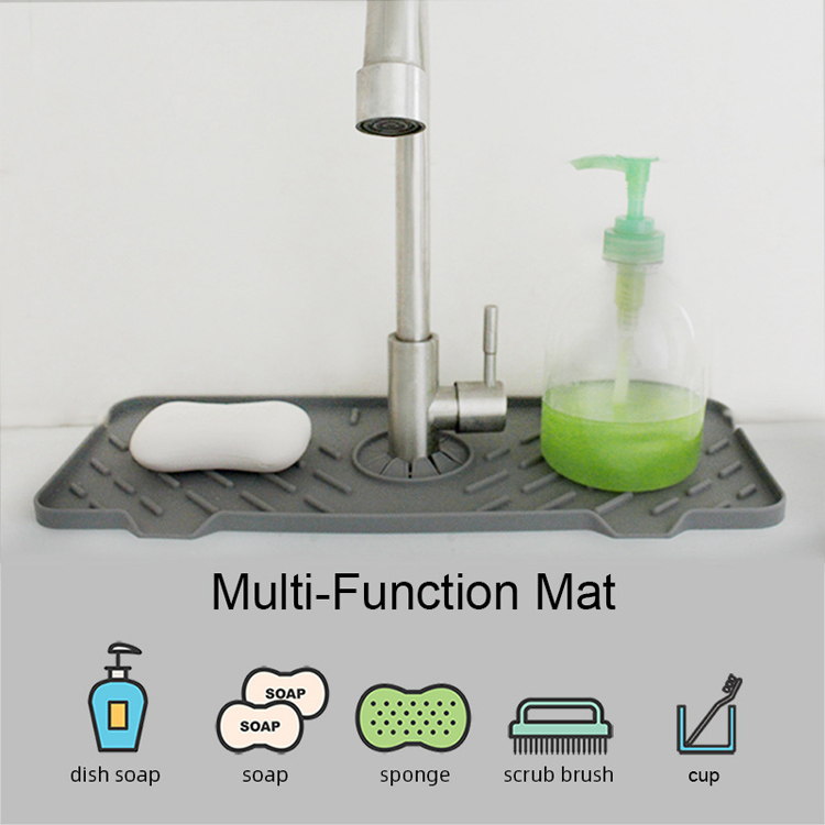 silicone faucet mat for kitchen sink